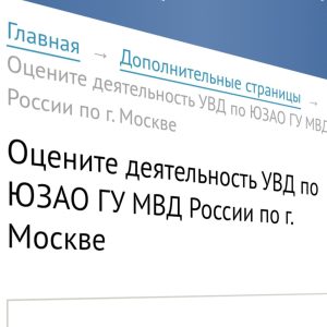 Примите участие в онлайн-голосовании по изучению мнения населения о деятельности полиции ЮЗАО Москвы