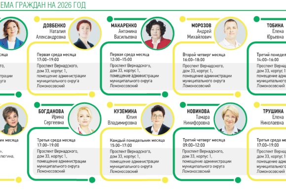 График приема жителей на 2026 год